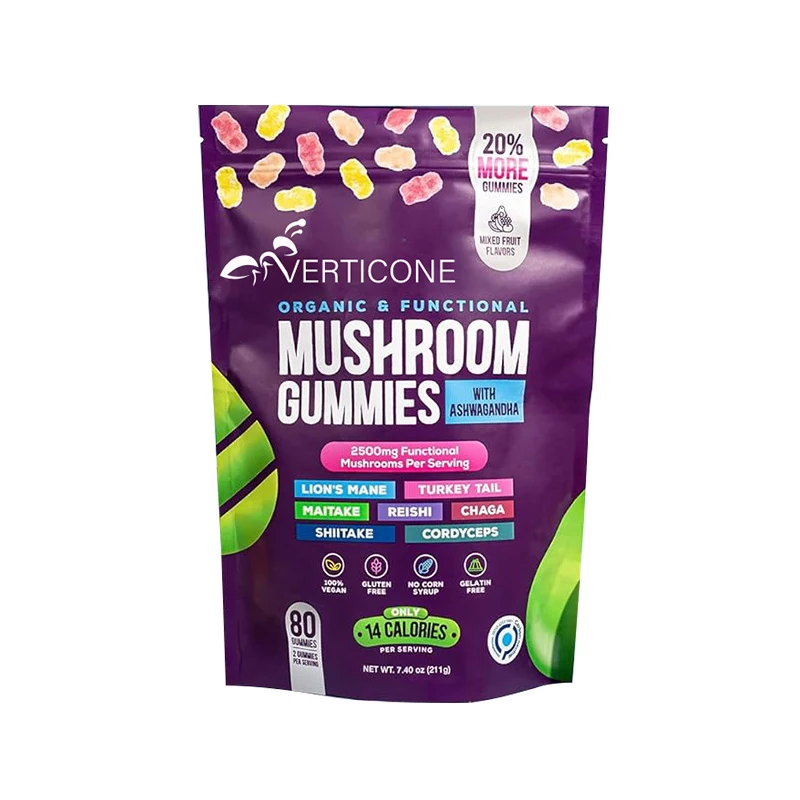 Vitahealthy OEM/ODM Private Label Factory Supply 2500mg Mushroom Gummy With Ashwagandha Support Body Health