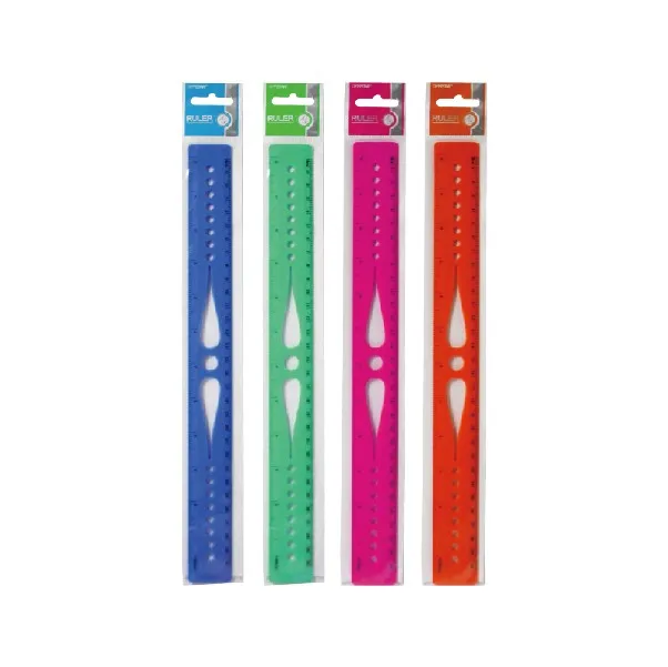 School Office Stationery Shatterproof Plastic 30cm Soft Flexible Folding Ruler with Custom logo