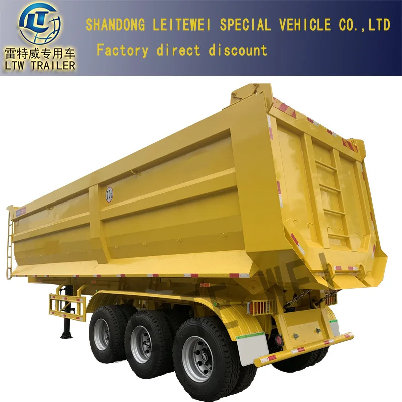 Bulk Tipper Trailer 3 /4/5/6 Axles 35cbm  live body Rear Dump Truck Tipping Semi Trailer with Hydraulic Cylinder Cargo Trailer