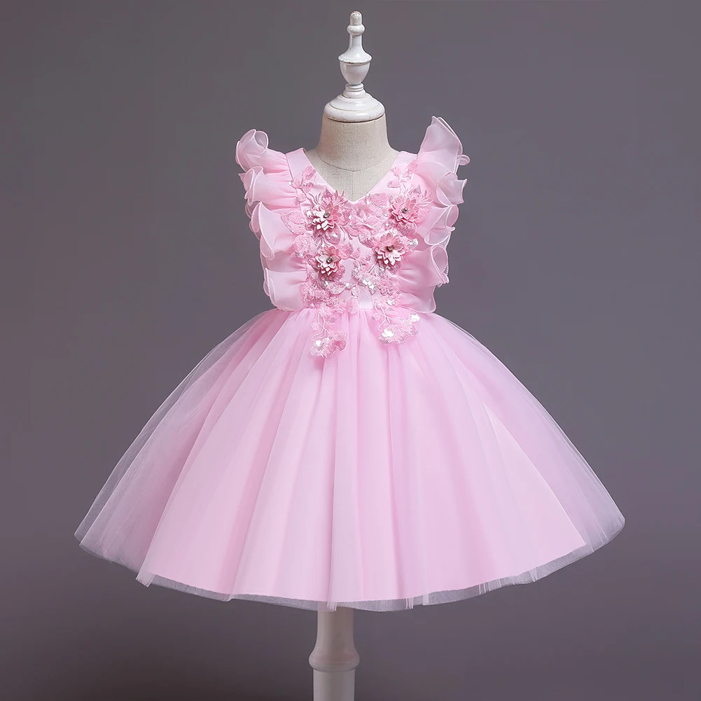 China Factory Price Girls Boutique New Fashion Clothing Kids Birthday Party Dress Children Frocks 311