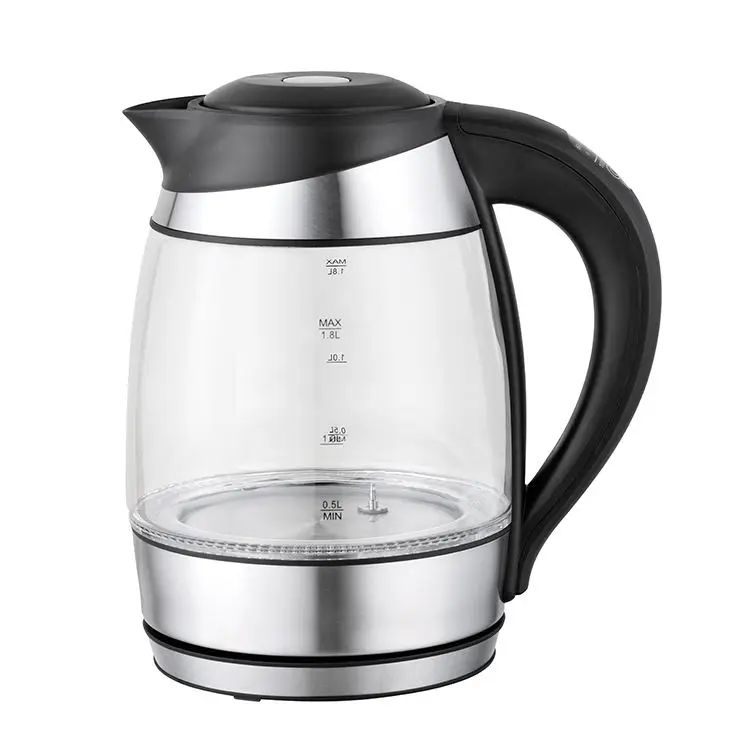 1.8L 220v Новый светодиодный 304 SUS Jug чайный бойлер чайник стеклянный с ручкой
