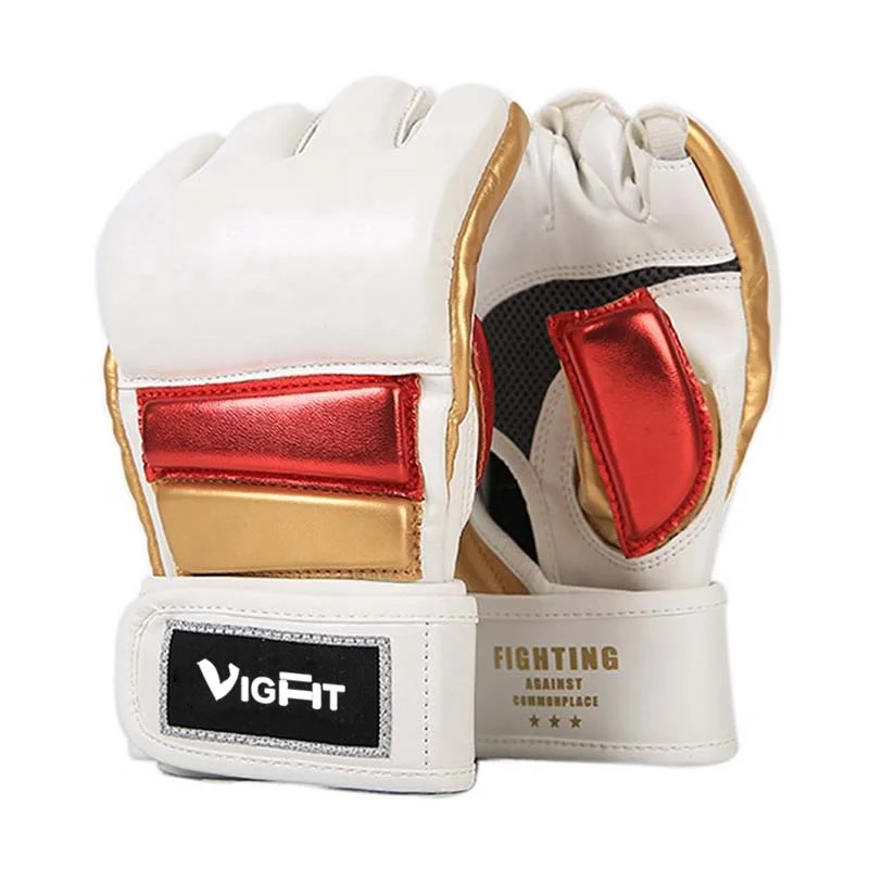 VIGFIT MMA Boxing Gloves Half Finger Gloves Adult Children Sanda Professional Boxing Training Gloves