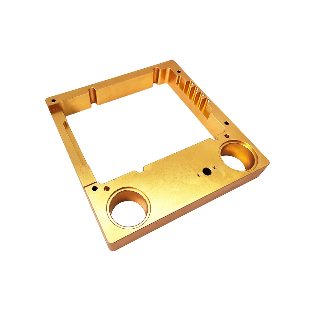 High Precision Aluminum CNC Machining Service Milling Parts Drill Spare Parts With Golden Paint Spraying