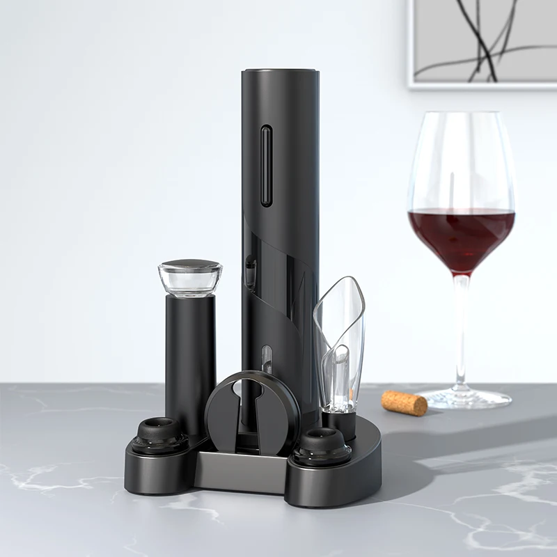 Dry Battery Operated Electric Red Wine Opener Wine Aerator Pourer Preserver Stopper Bottle Corkscrew Automatic Wine Opener Set