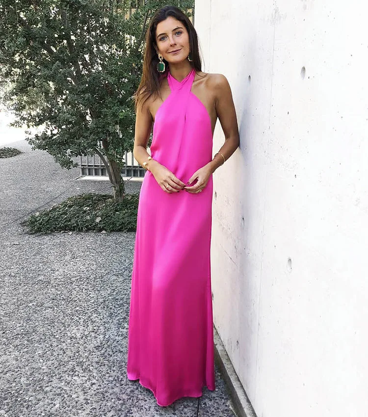 Vestido De Festa Summer Dresses Women Dress Supplier Halter Skirt Elegant Holiday Dress