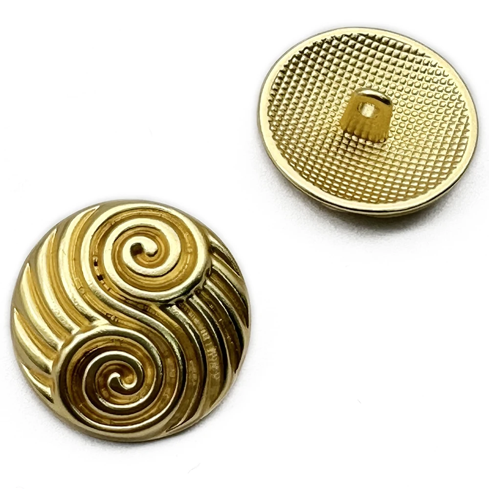 Garment accessories Custom logo clothing gold Shank overcoat blazer coat tuxedo metal suit buttons for suit coat clothes