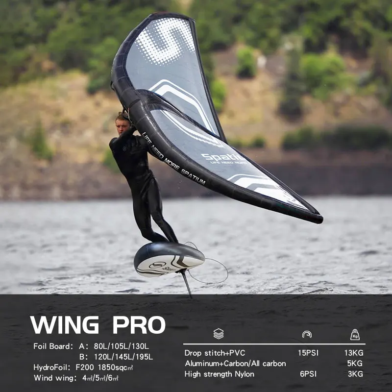 Favorite High Quality 3-Grid Dacron Material Surfing Wing Hydrofoil Board Inflatable Wing Foil Set For Sale