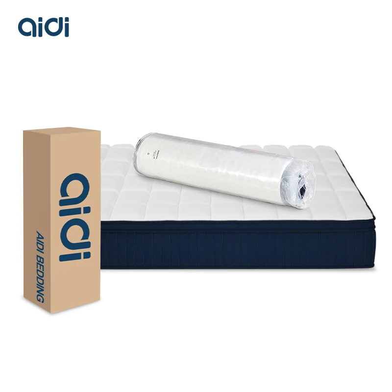 AIDI Euro Top Factory Supply Massage King Queen Full Size High-end knitted Fabric Latex Foam Mattress