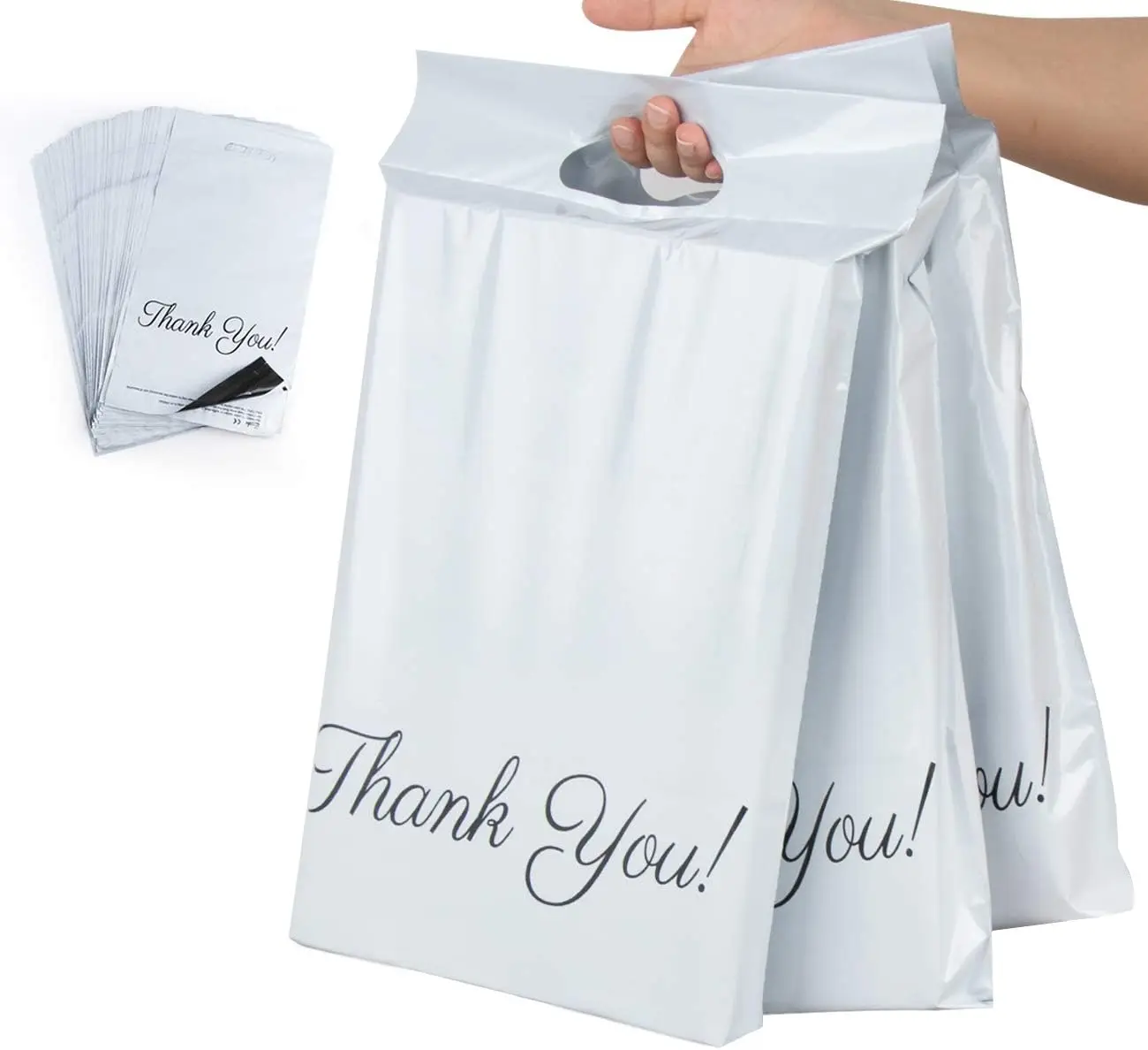 Custom Eco-Friendly Courier Shipping Mailer Bag with Handle Matte Poly Printable Surface for Express Use Features Custom Logo