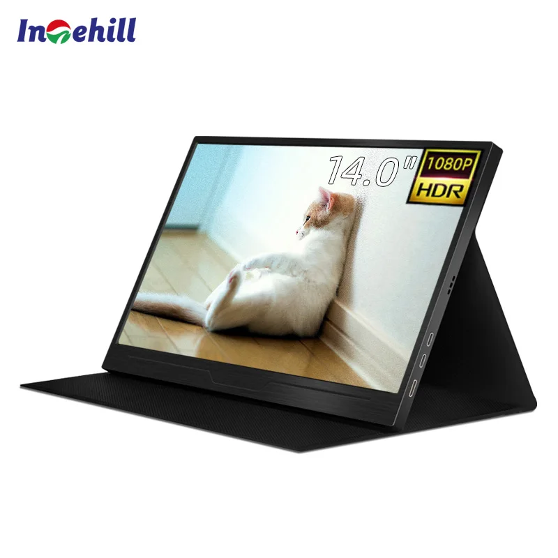 Портативный монитор, 14 дюймов, 1080P IPS, китайский компьютерный экран от Intehill