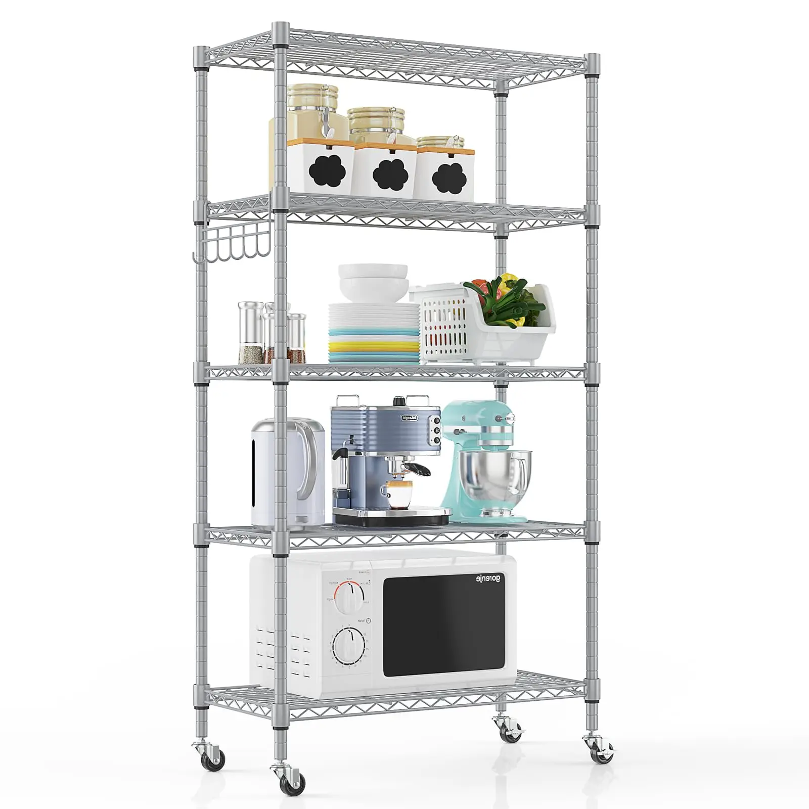High Quality Wholesale Metal Shelf Wire Shelf Grids Storage Adjustable Closet Shelving