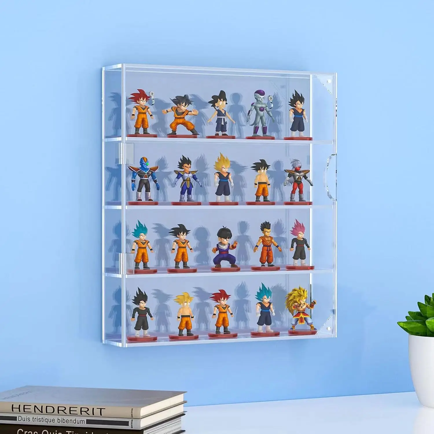 Acrylic Display Case for Mini Funko Pop Figures Clear Wall Mounted or Desktop 4 Layers Storage Box Cabinet