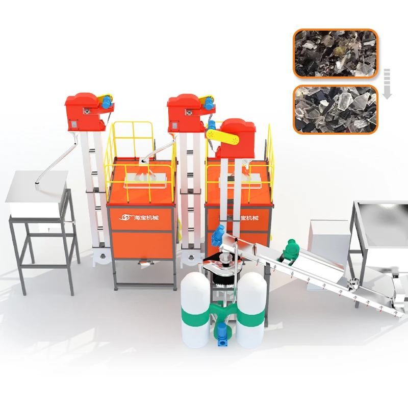 High quality professional PVC plastic recycling machine production line cutting sorting machine for plastic