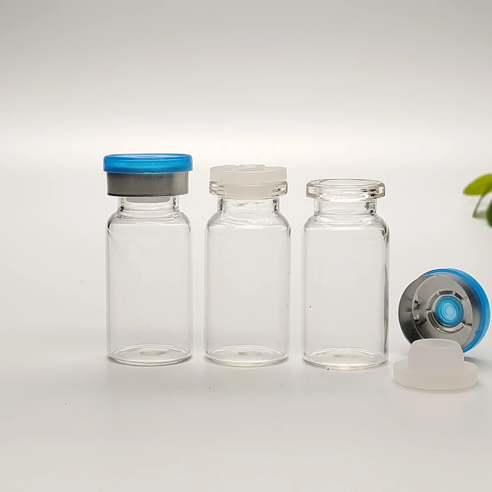 Hot Sale 10ml Medicine Injection Glass Vials Glass Bottle With Silicone Stopper And Flip Top Cap For Sale PayPal Accept