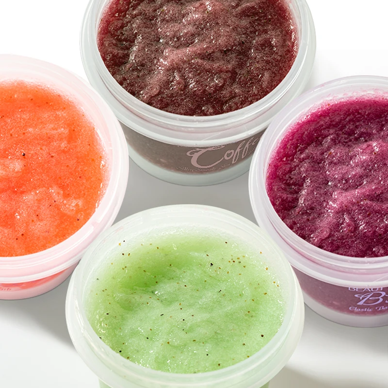 Lady Favorite 4 Types Body Scrub Organic Deep Mild Exfoliating Dead Skin Removal Soothing Silky Brightening Body Care For Unisex