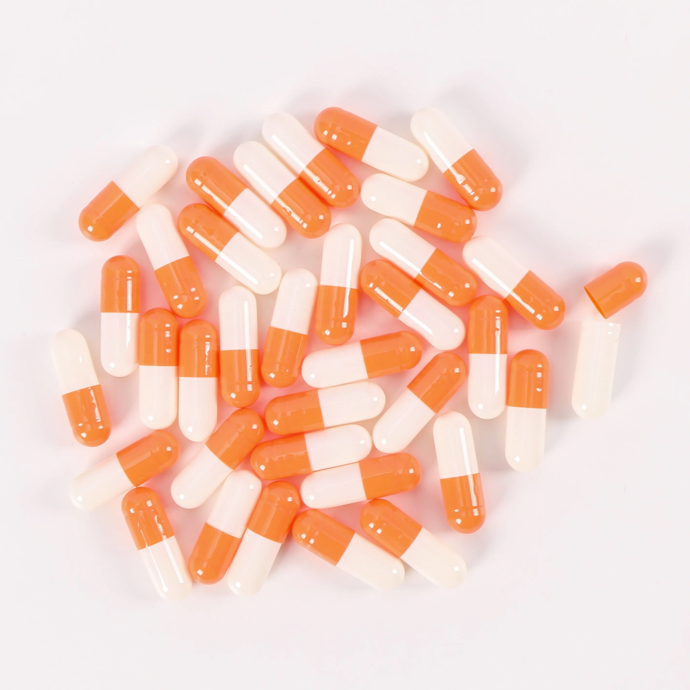 OEM/ODM service empty separated clear gelatin capsules 00 size empty capsules for powder