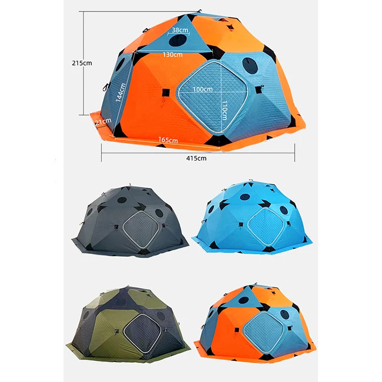 T010 Thickened outdoor camping dome pop-up winter insulated tent for ice fishing