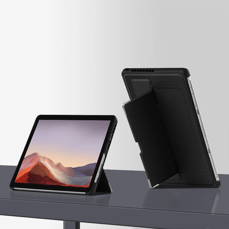 Lightweight Multi Angle Adjustment Super Slim Flip Tablet Case Cover For Microsoft Surface Pro 7 12.3 Inch