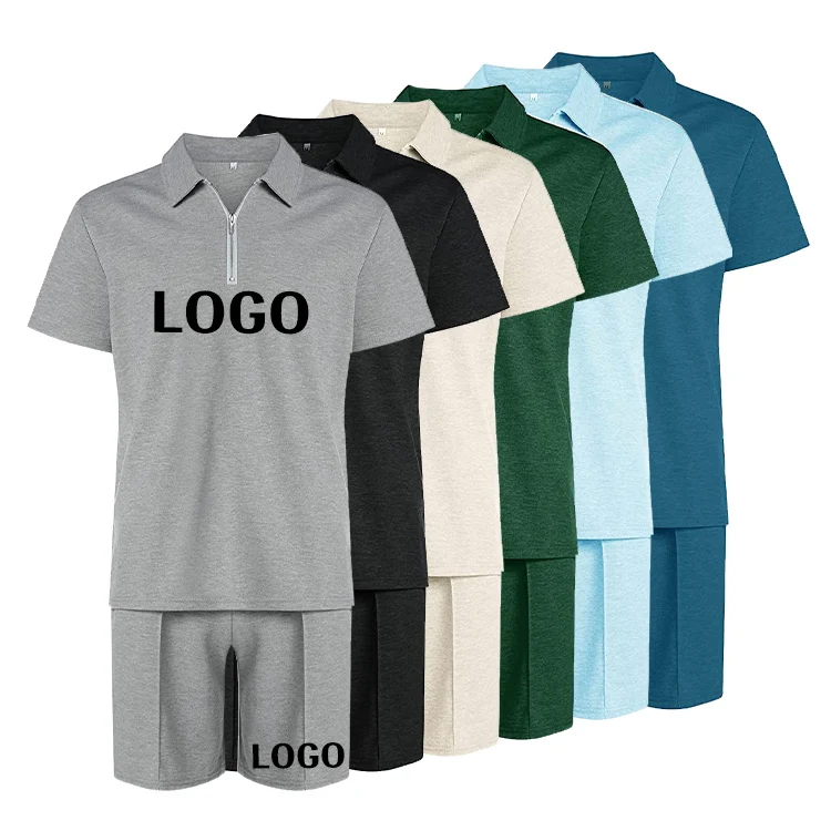 2022 New Design High Quality Summer Tracksuit Custom Logo  Mens Shorts And Polo Shirt Sets Men 2 Piece Set Shorts Set For Men