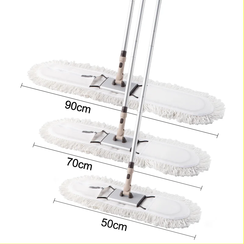 JESUN Industrial Indoor Floor Cleaning Mop Nao Magic Cotton Dust Mop Flat Mop for Hotel/Hospital Easy Cleaning
