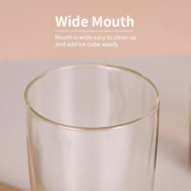 Стеклянный стакан с силиконовым рукавом стеклянная чашка для кофе со льдом многоразовая горячей и холодной