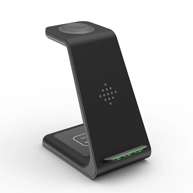 
QI 10W Fast Charge 3 In 1 Wireless Charger T3 Charging Stand Station For Iphone Iwatch Airpods pro 