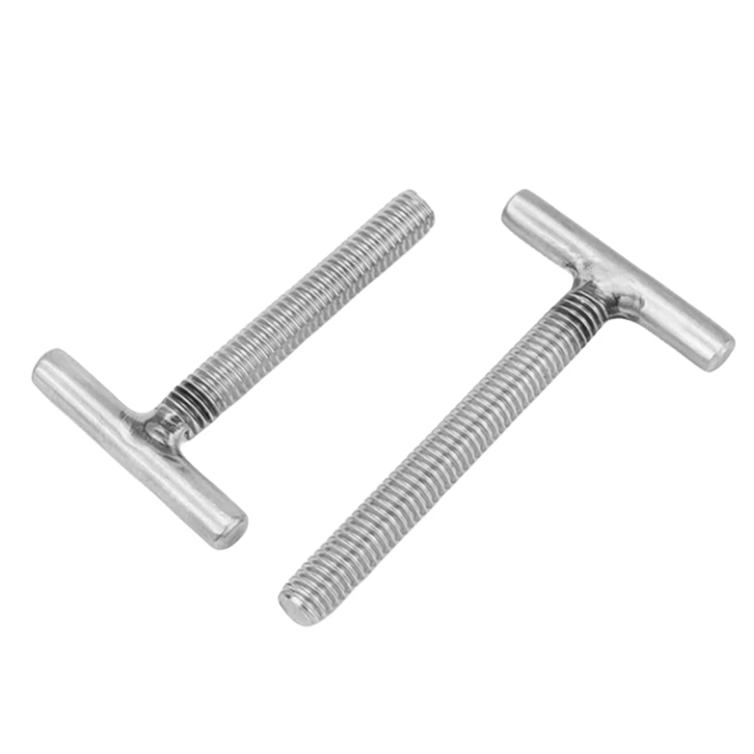 YH Customized M6 M8 M10 M12 Stainless Steel T Shaped Bolt 304 316 Half Threaded Welding Bolts