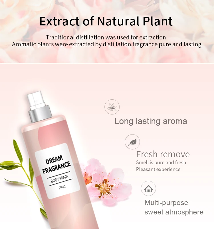 Custom Original Body Mist Fruity Women Perfume Fragrance Spray Long Lasting Perfume For Women