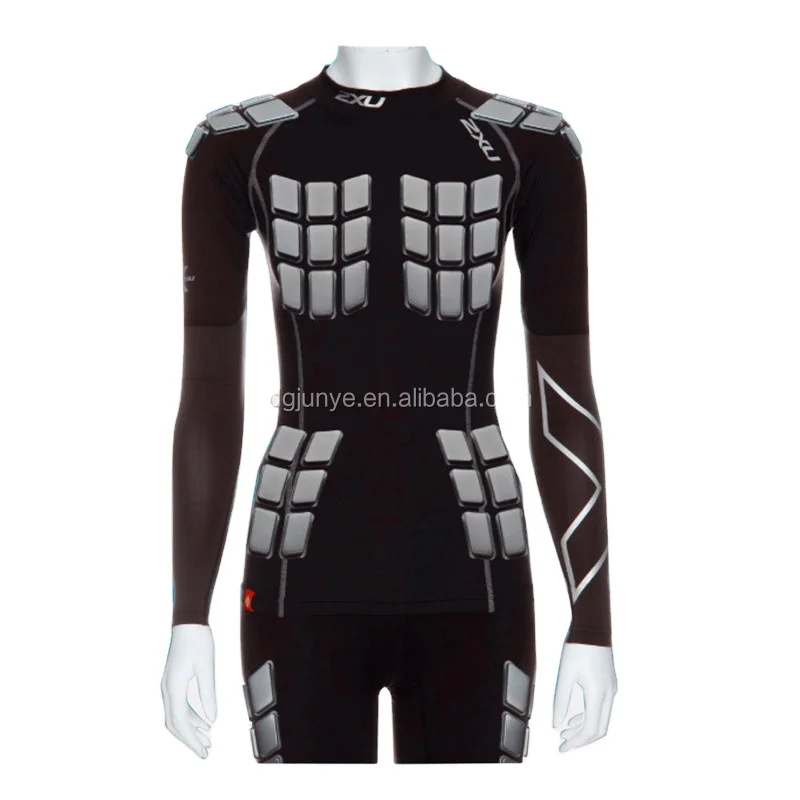 Vacform Vacuum Form TPU Pad on Compression Garment Provide Protection for Athletics Sports