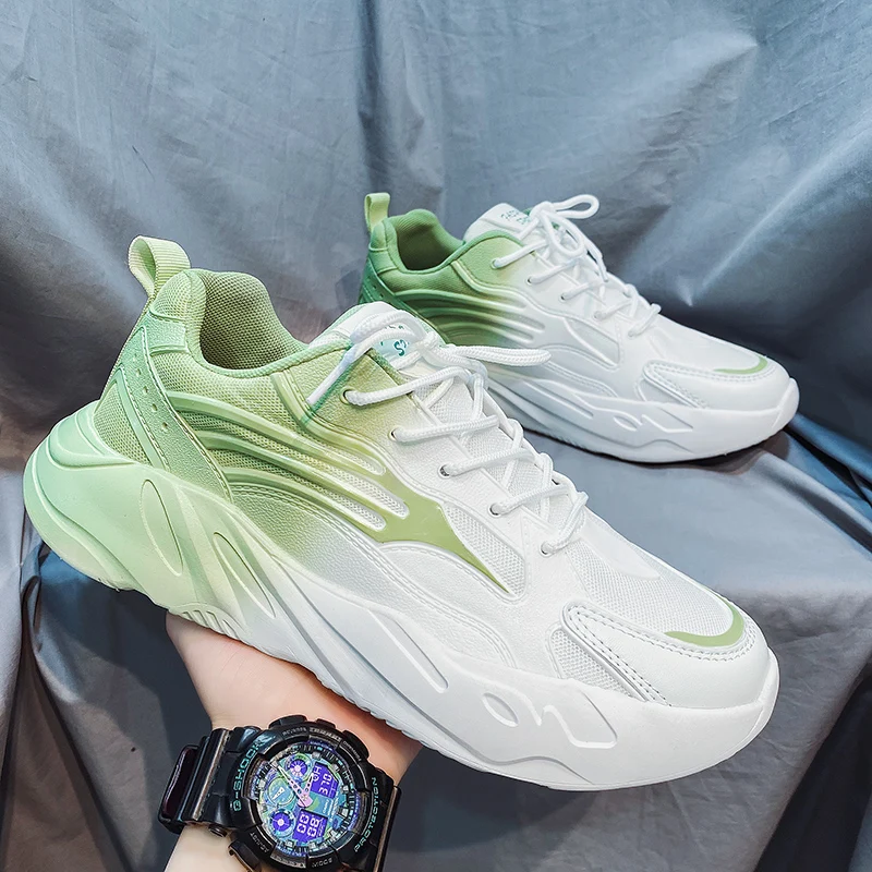 2022 New Arrival walking shoes Summer Couple Breathable Chunky Fashion Sneakers Men Casual Shoes