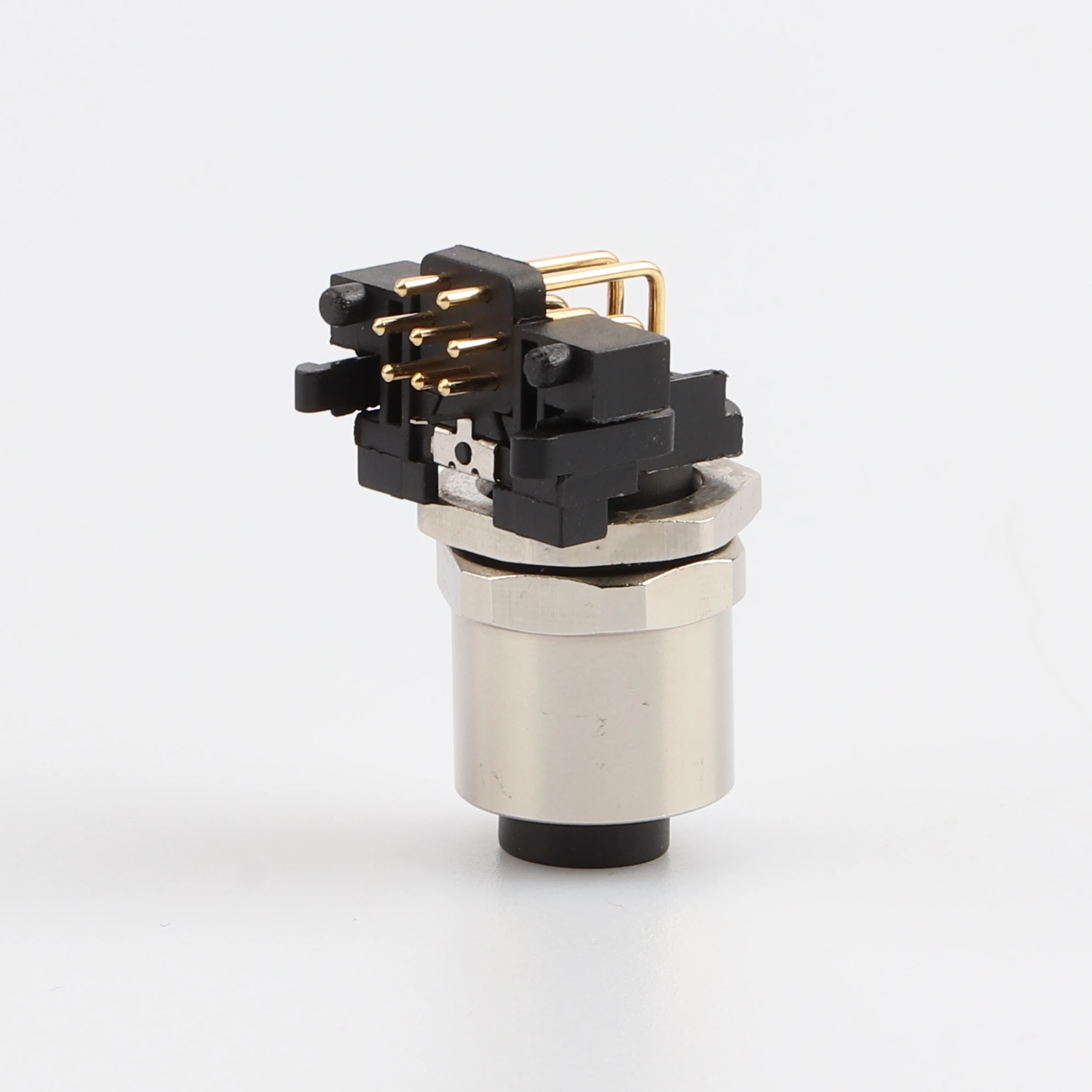 Right angle M12 Size panel mount elbow A B D X Y code 3p 4p 5p 8p 12p 17p bulkhead sensor connector