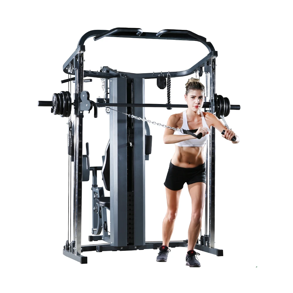 Home gym equipment multi-functional strength fitness equipment two station