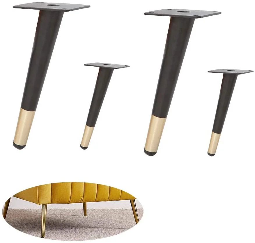 Metal material Black Mix Gold Furniture Sofa table cabinet tilt Leg