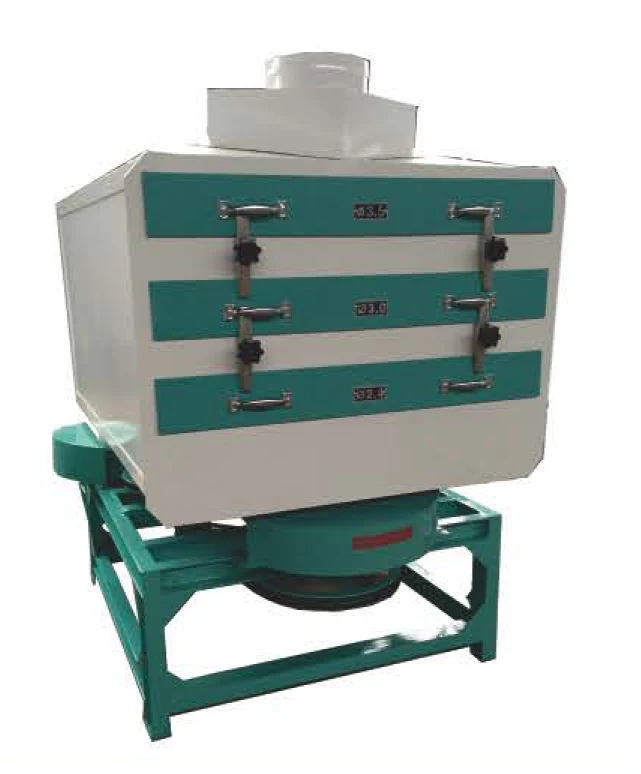 Rice milling grain cleaning and grading machine with cleaner and destoner