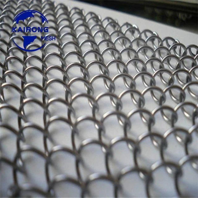 China Factory Supply Metal Mesh Decorative Aluminum Chainmail Fabric Metallic