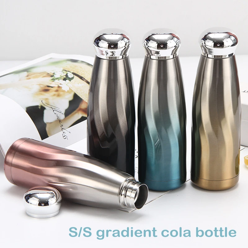 500ml double wall stainless steel unique water bottle keep warm cold bowling ball shape