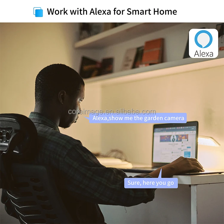 Tuya Smart Life APP Remote control Indoor Two Way Audio Wireless Security HD CMOS WiFi IP Camera 128GB TF card Max