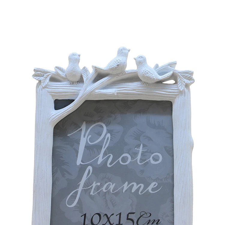 Custom creative resin photo frame branch with bird for home decor or gifts