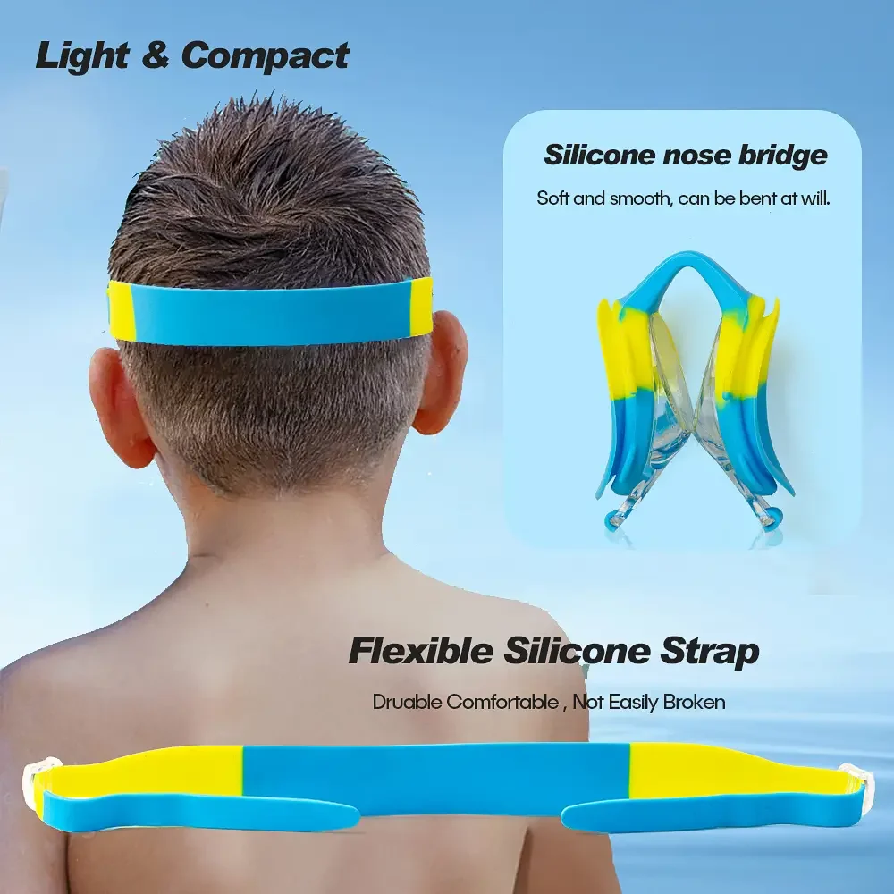 Advanced High Definition Swim Goggles Plating Kids Anti-fog Waterproof UV Protective Swim Googles