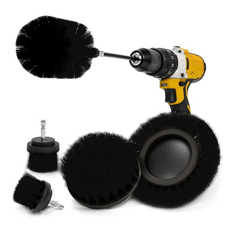 Cleaning 6pcs Drill Power Brushes Set For Floor,Grills,Hard Water,Rust Remover spin brush for cleaning