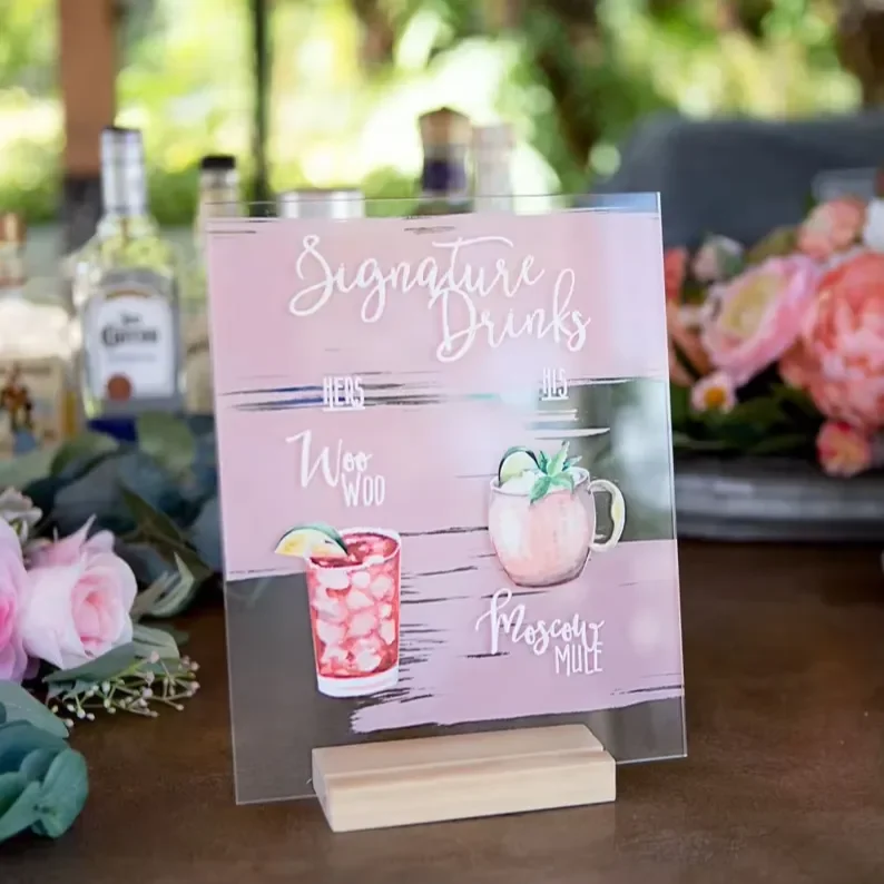 Пользовательские корпоративные плакаты товары логотип УФ-печать фотоблоки пластиковый акриловый лист рекламная доска