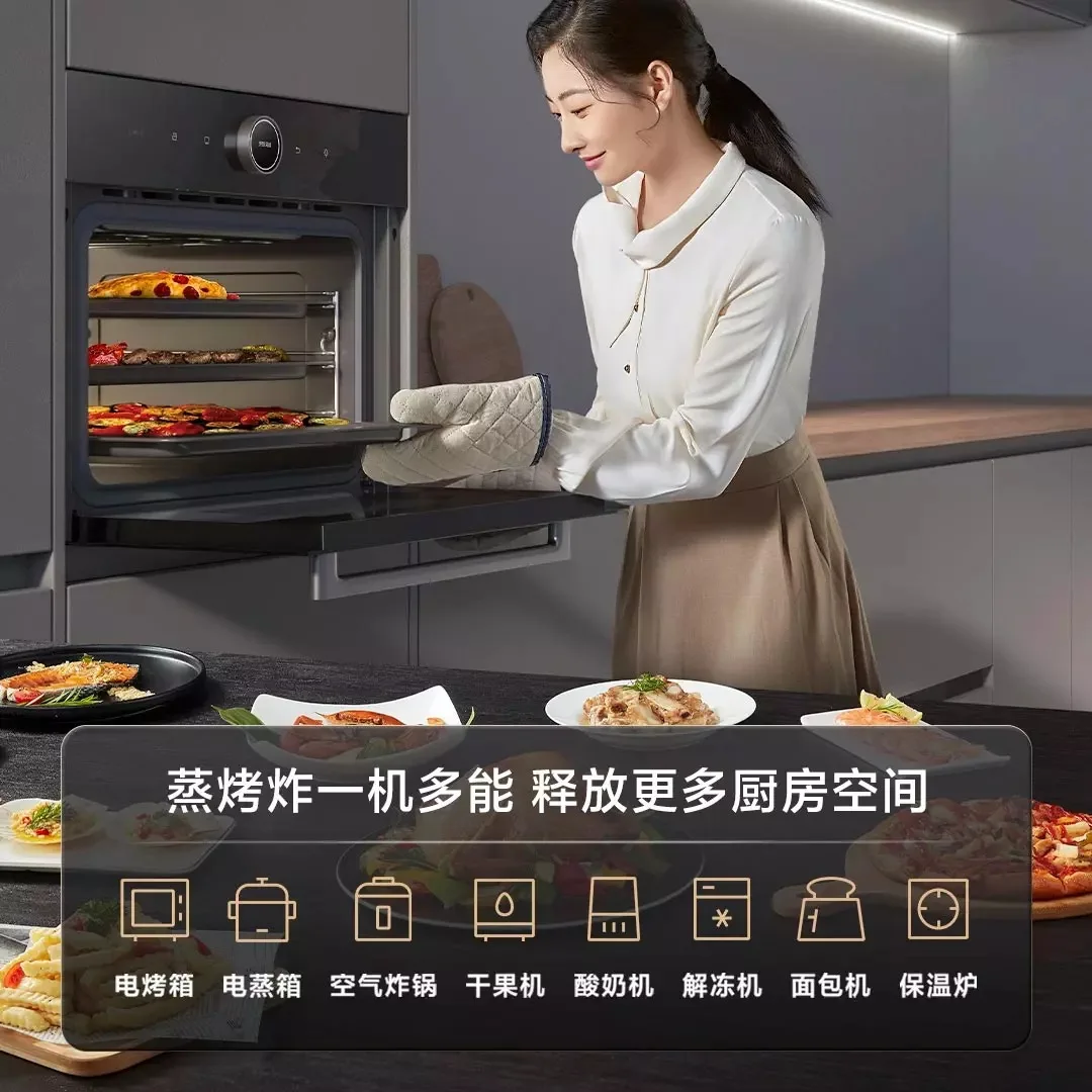 Оригинал 2022 Новинка Xiaomi Mijia Youpin умная Встроенная Паровая Печь S1 большой емкости 58L полнофункциональная для