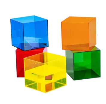 Transparent Color Cosmetics Acrylic Vase Desktop Display Storage Box Customized