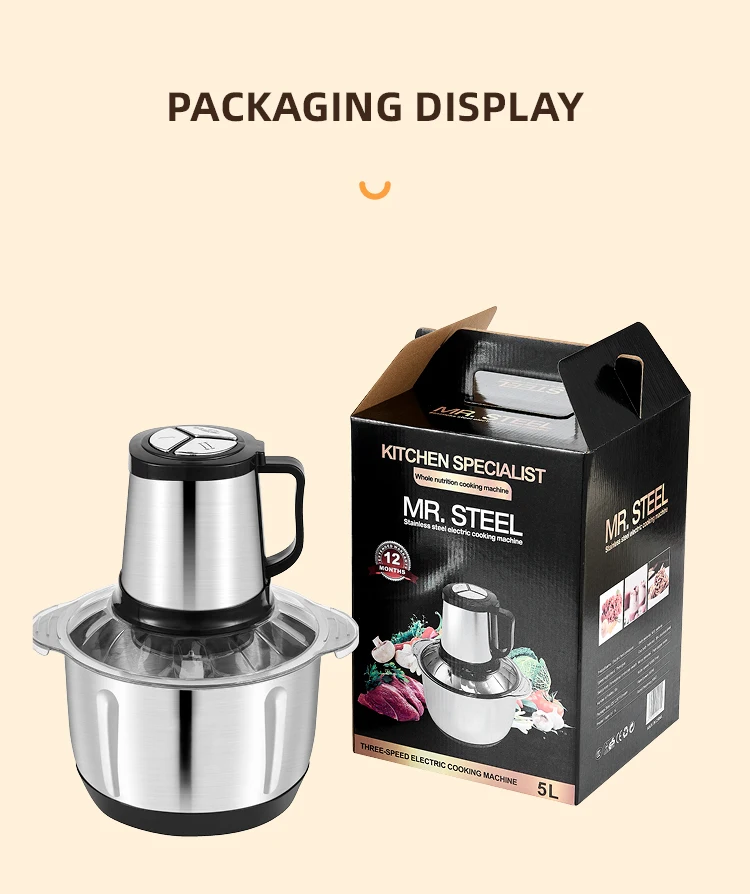 5L Manufacturer Beef Vegetable Slicer Mincer Meat Chopper Bowl Cutter tools Machine