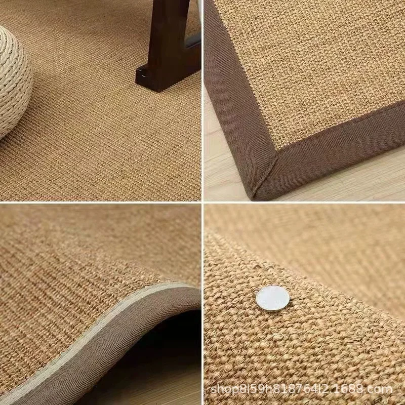 Japanese style tapis salon rectangle carpets and rugs living room Anti -slip runner rugs modern and large Jute Rugs
