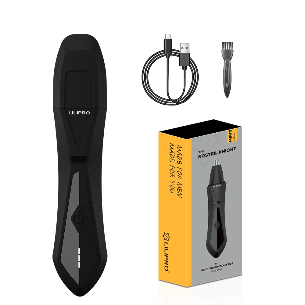 LILIPRO  N4 Ear and Nose Hair Trimmer Clippers Professional Painless for Men Waterproof Black