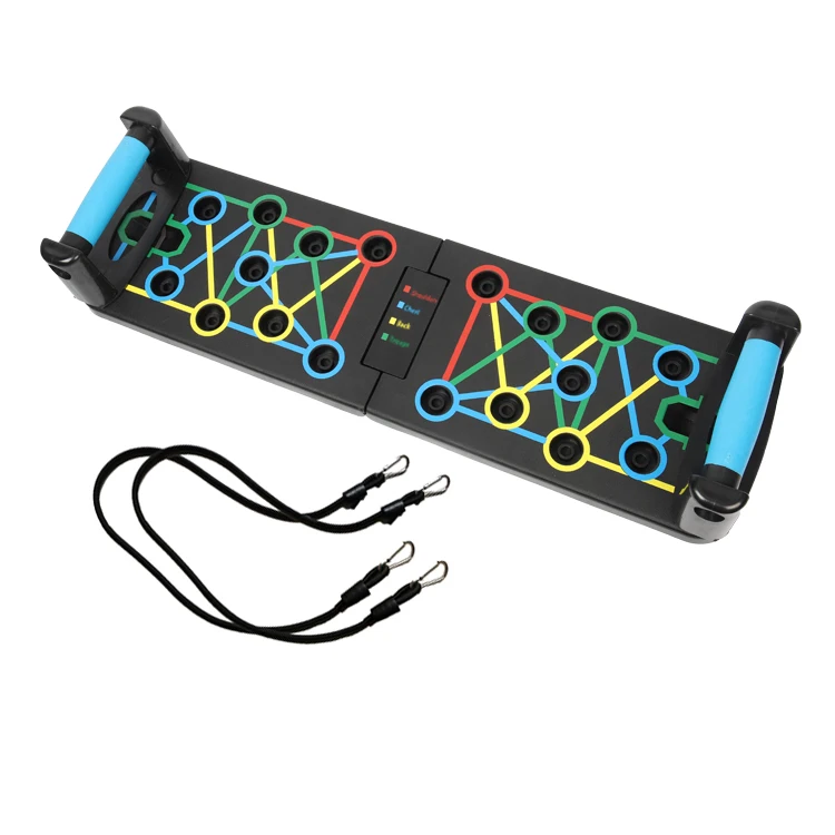 Multi-functional Fitness Workout Gym Adjustable Strength Training For Exercise Push Up Board With Pull Rope resistance bands