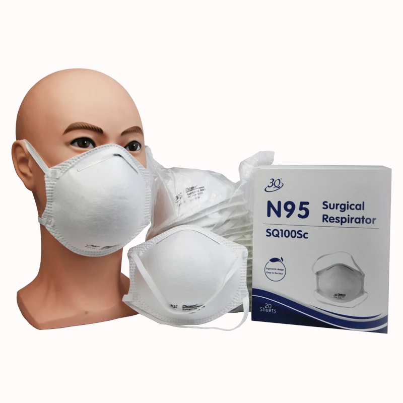 3Q brand head loop Niosh cup shape 100sc wholesale low price  factory medical adult non woven face dust n95 mask