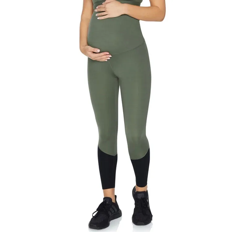 
2021 New Design Plus Size Fit Belly Maternity Leggings Soft Stretch Tummy Control Yoga Pants 