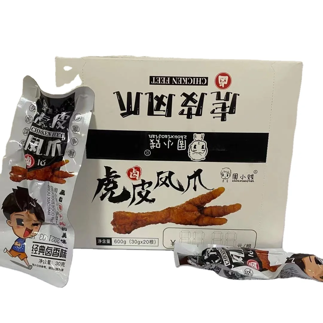 
Chinese characteristics Jiangsu Zhou Xiaojian halogen flavor leisure cooked food ready-to-eat snack tiger skin chicken feet 30g 